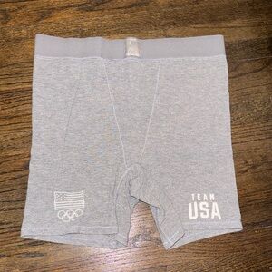 SKIMS Light Gray Seamless Cotton-Blend Briefs